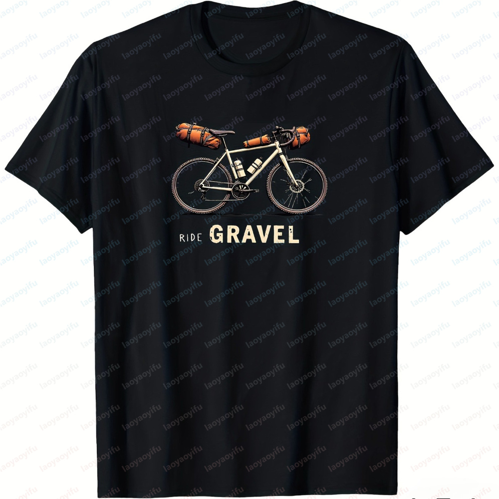 Outdoor Adventure Outfit - Men's Casual Gravel Bike Graphic T-Shirt