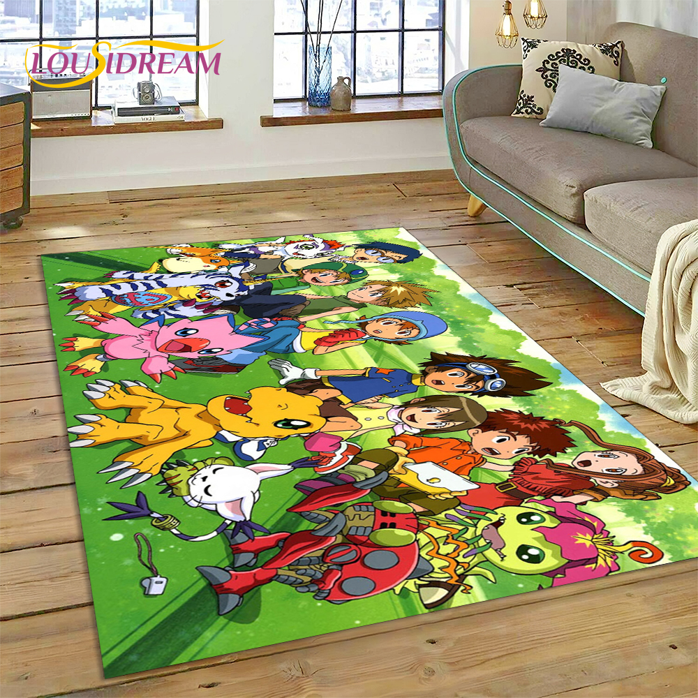 Outdoor Adventure Online - Retro Digimon Adventure Monster Cartoon Rug