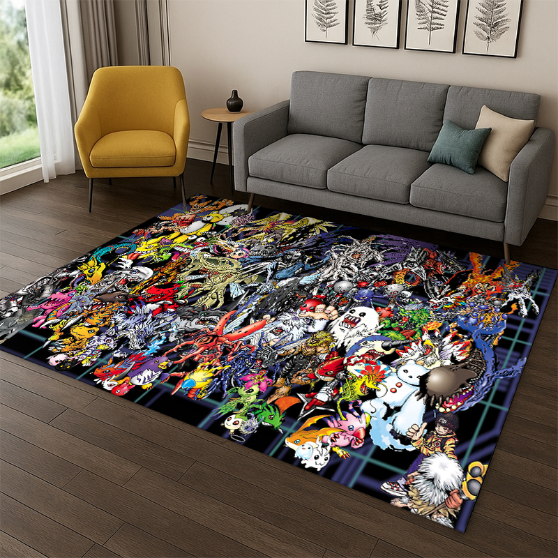 Outdoor Adventure Online - Digimon Adventure Angewomon Agumon Cartoon Carpet
