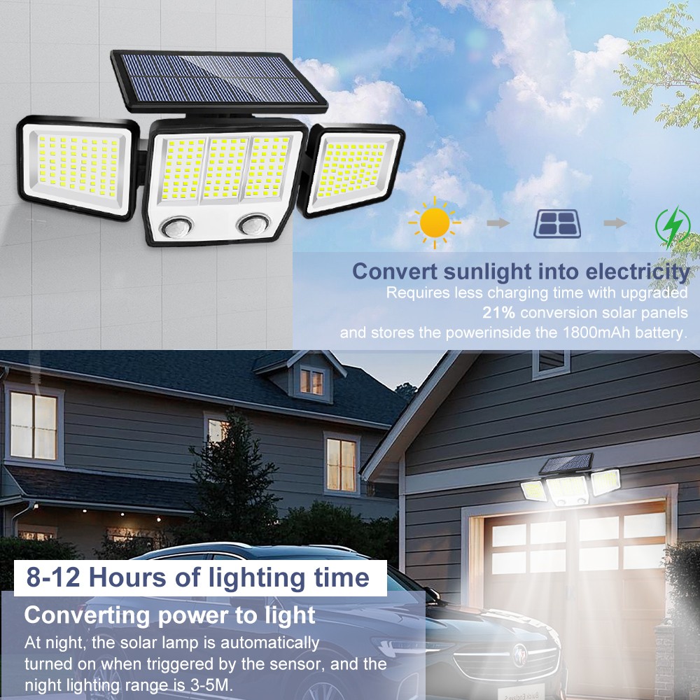 Solar Lights Outdoor 3 Heads M – Headlamp Waterproof Rechargeable recenzja i cena