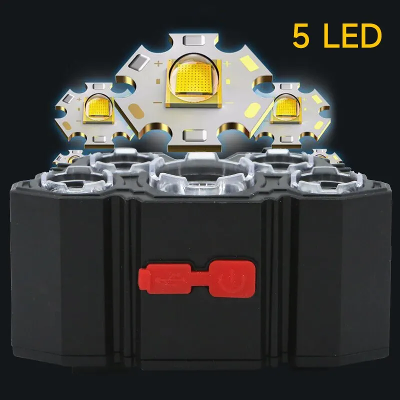 Rechargeable 5 LED Headlamp St – Headlamp Waterproof Rechargeable recenzja i cena