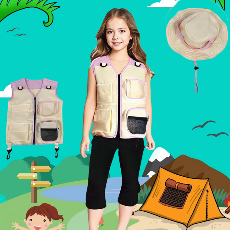 Children Explorer Vest Hat Sui – Outdoor Adventure Outfit recenzja i cena
