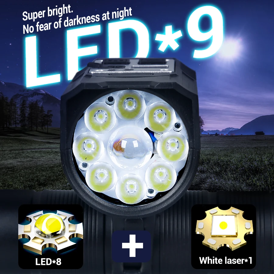 9 LED Bicycle Headlight USB Re – Headlamp Waterproof Rechargeable recenzja i cena