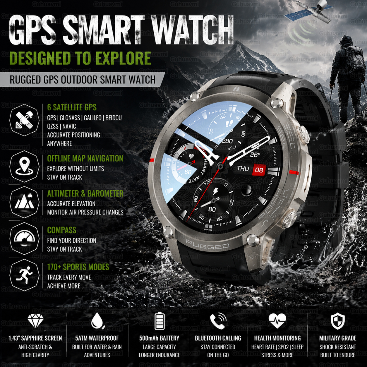 Outdoor Tactical GPS Smart Wat – Outdoor Adventure World recenzja i cena