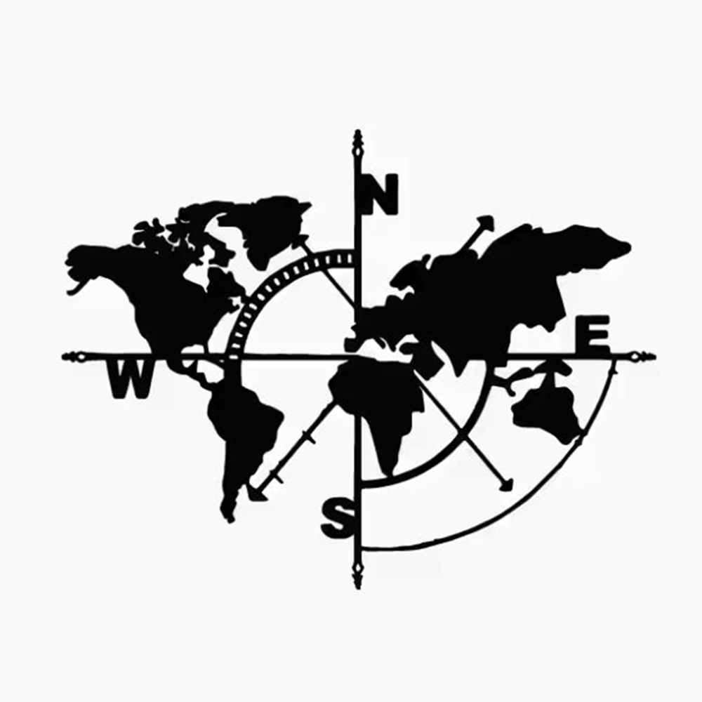 Compass World Map Vinyl Decal, – Outdoor Adventure World recenzja i cena