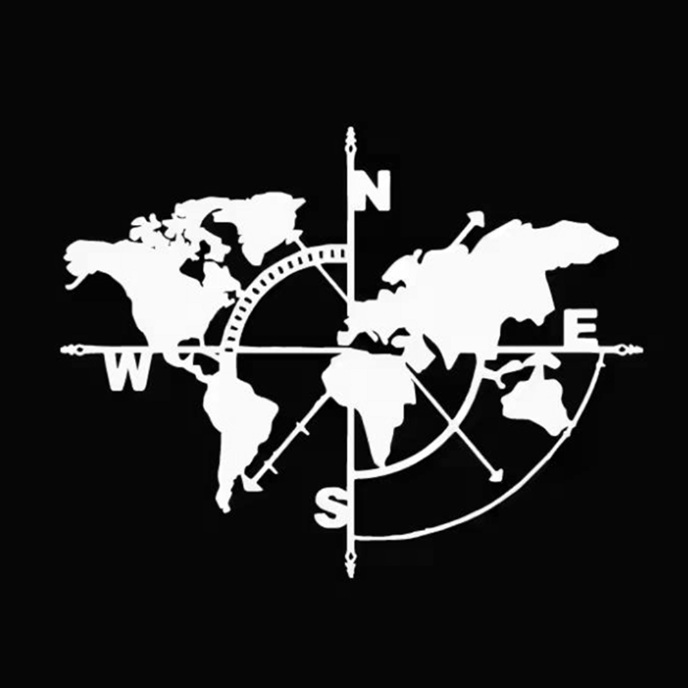 Compass World Map Vinyl Decal, – Outdoor Adventure World recenzja i cena